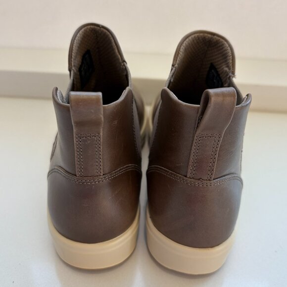 Ecco Soft 7 Chelsea Booties Leather Boots Taupe Size 40 US 9 - 9.5 NEW - Picture 4 of 8